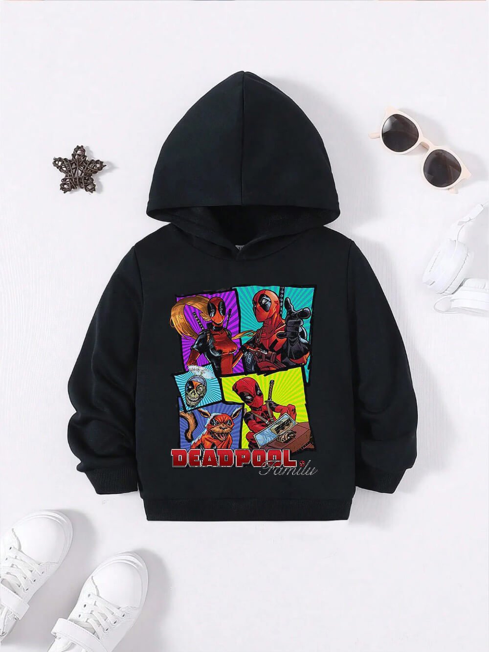 Deadpool Family Cartoon Printed Boys And Girls Favorite Cotton Hoodie Legacy Boutiques Dhaka Legacy Boutiques Legacy Boutiques