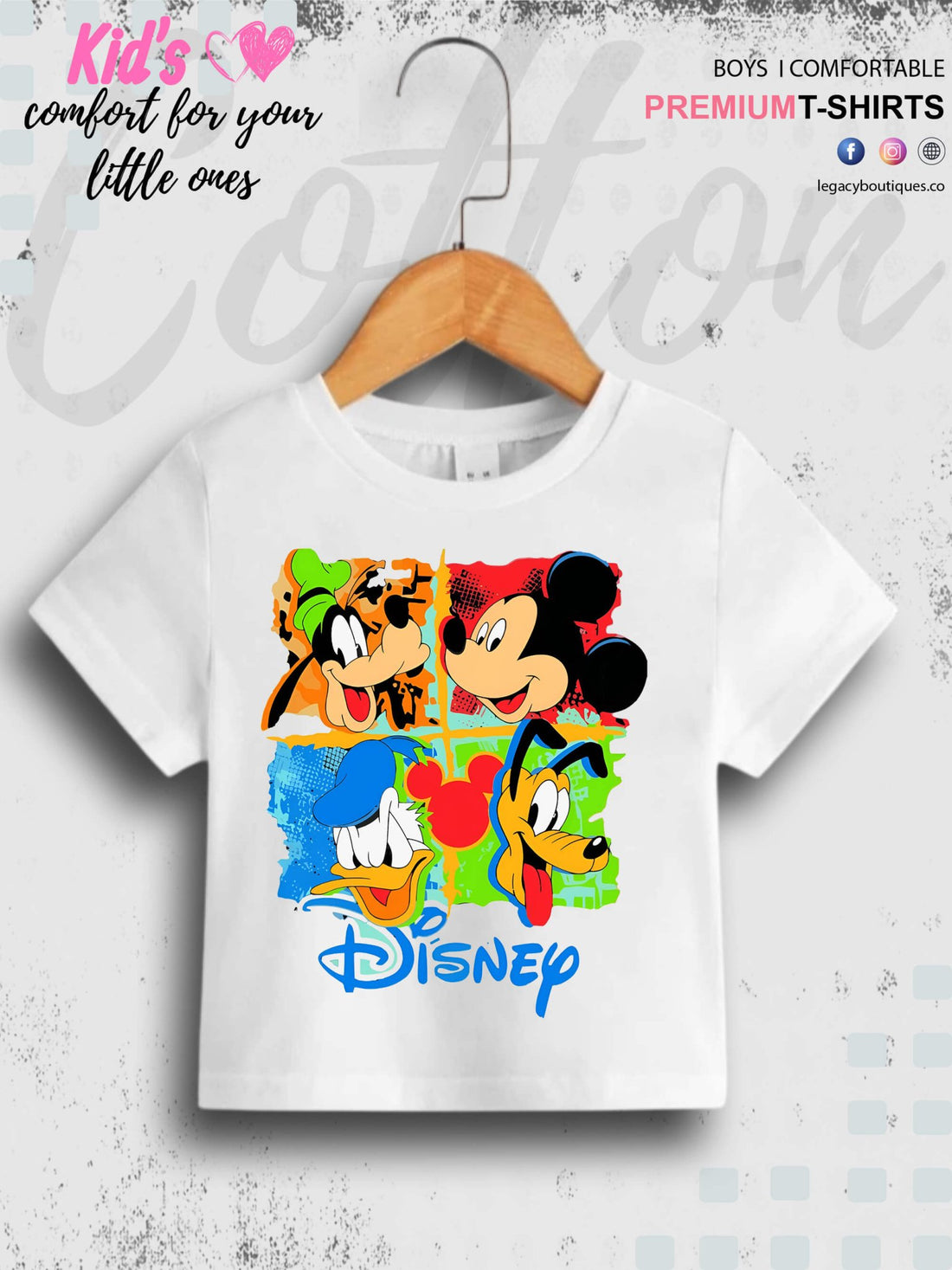 Disney Mickey And His Friends Kids Boys Cotton T-Shirt In Low Price Only In BD Legacy Boutiques Legacy Boutiques