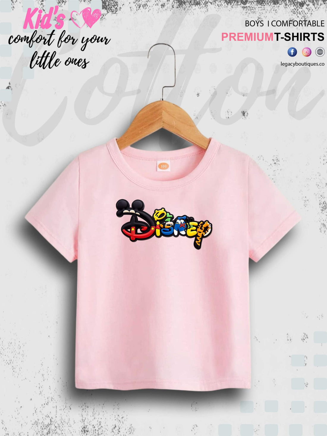 Disney Printed 1 To 11 Year Kids Girls Summer Time T-Shirt In Lowest Price Only In BD Legacy Boutiques Legacy Boutiques