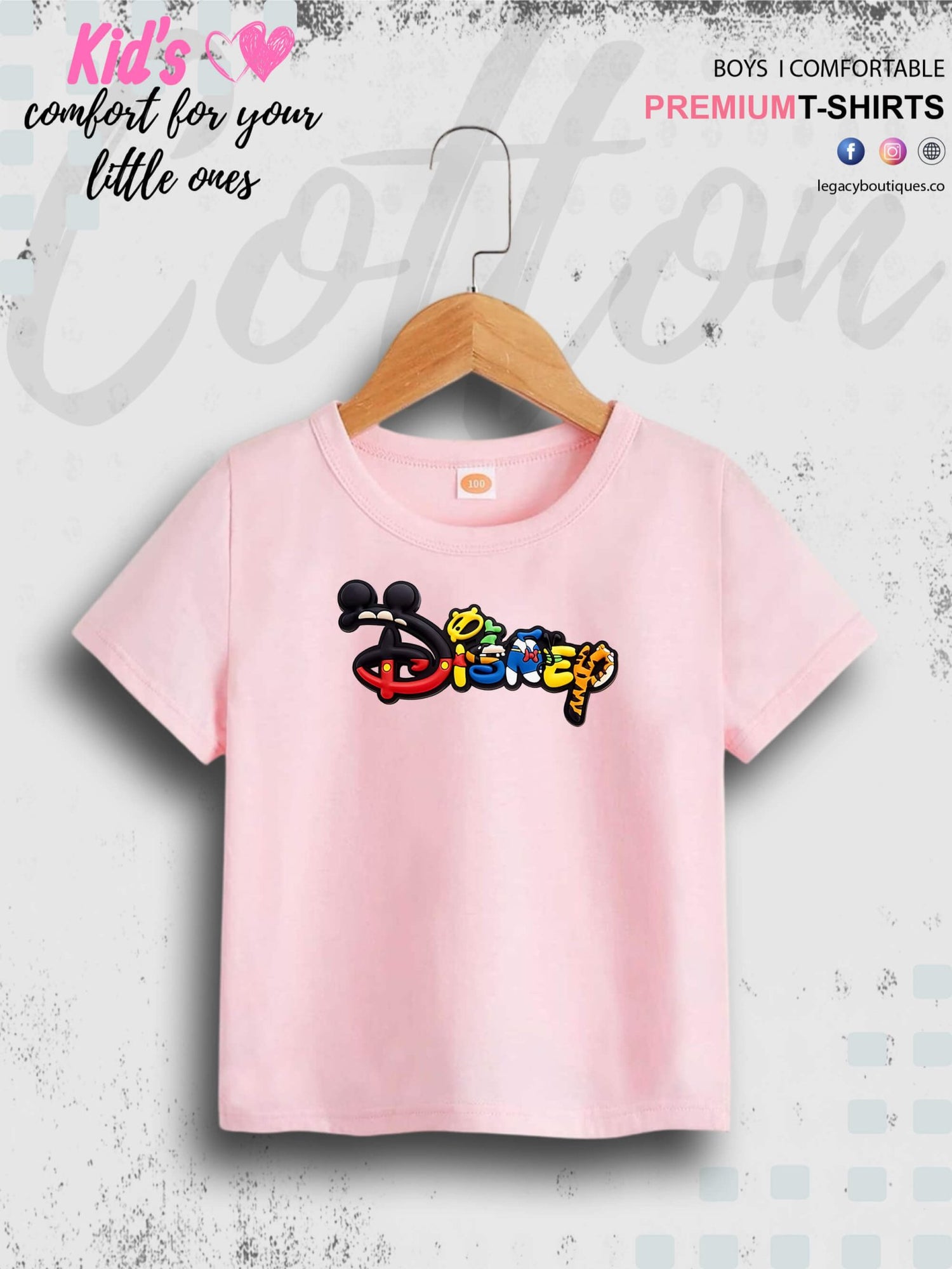 Disney Printed 1 To 11 Year Kids Girls Summer Time T-Shirt In Lowest Price Only In BD Legacy Boutiques Legacy Boutiques