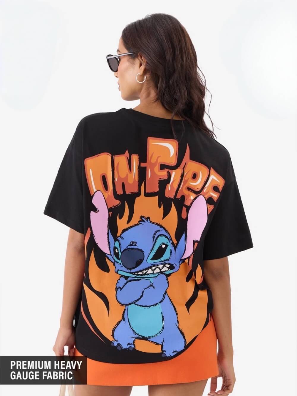 Disney Stitch Cute Animal Printed Cheap Price Premium Quality Womens Drop Shoulder T shirt Legacy Boutiques Bangladesh Legacy Boutiques Legacy Boutiques