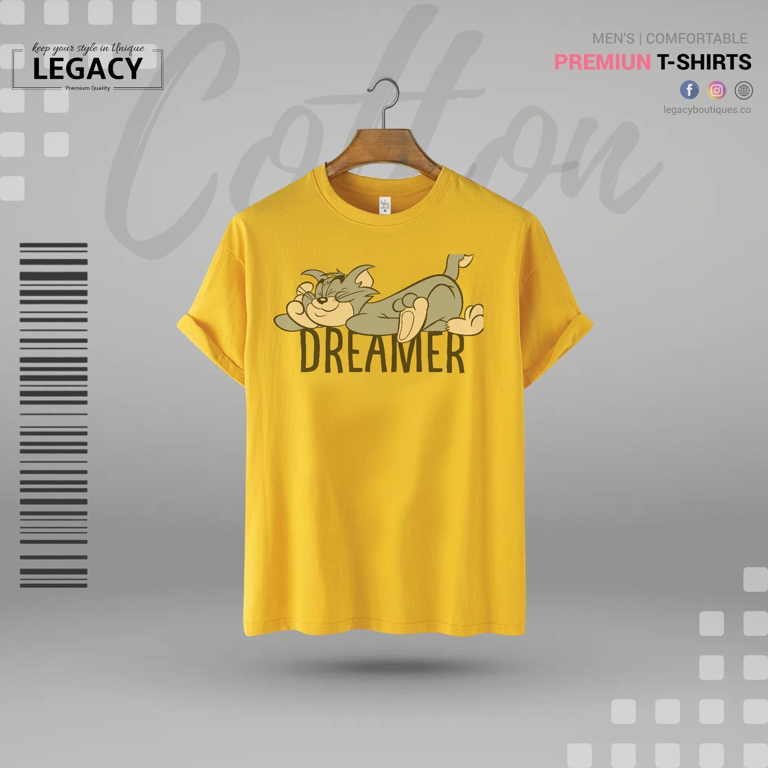 Dreamer Mens Premium Cotton T Shirt Legacy Boutiques Legacy Boutiques