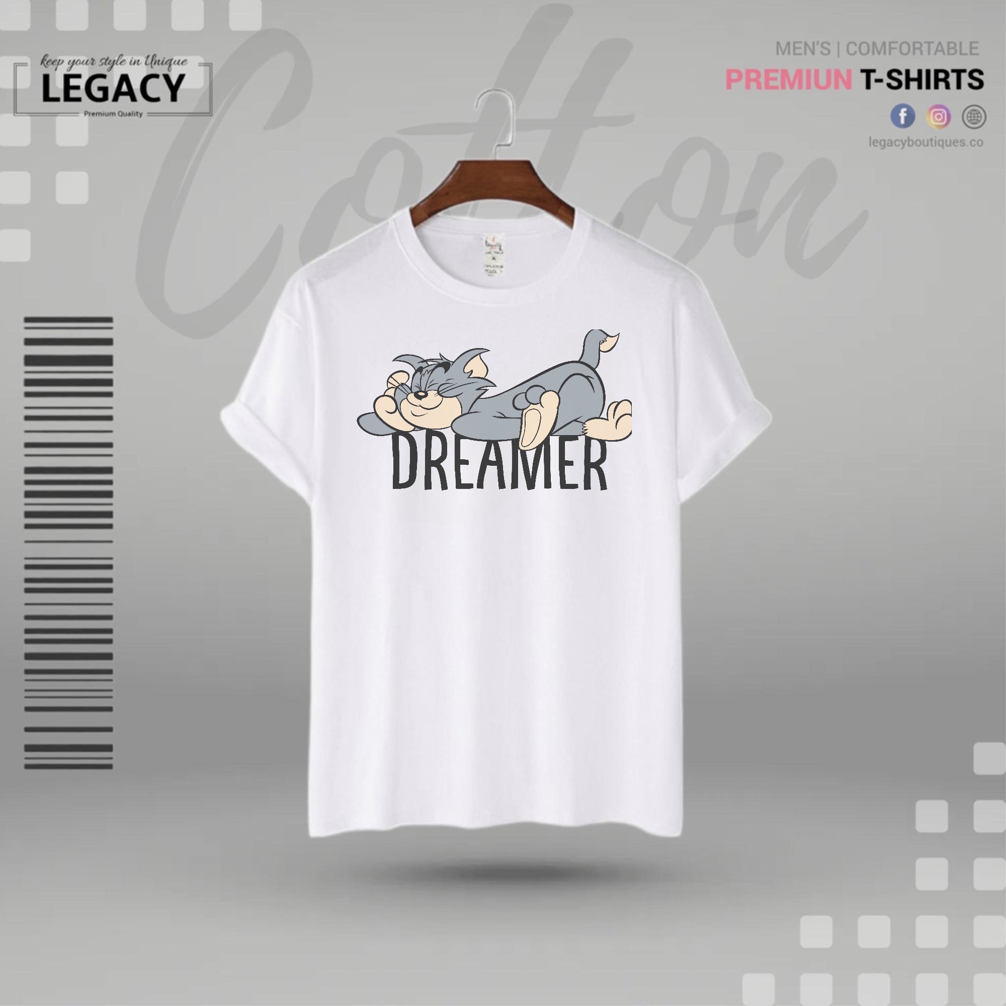 Dreamer Mens Premium Cotton T Shirt Legacy Boutiques Legacy Boutiques