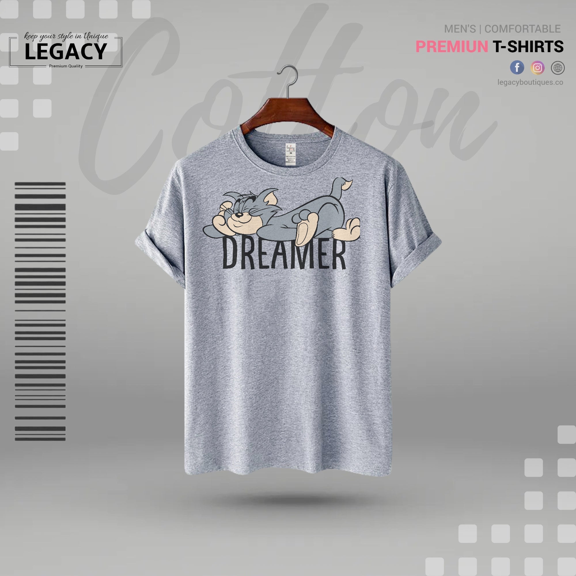 Dreamer Mens Premium Cotton T Shirt Legacy Boutiques Legacy Boutiques