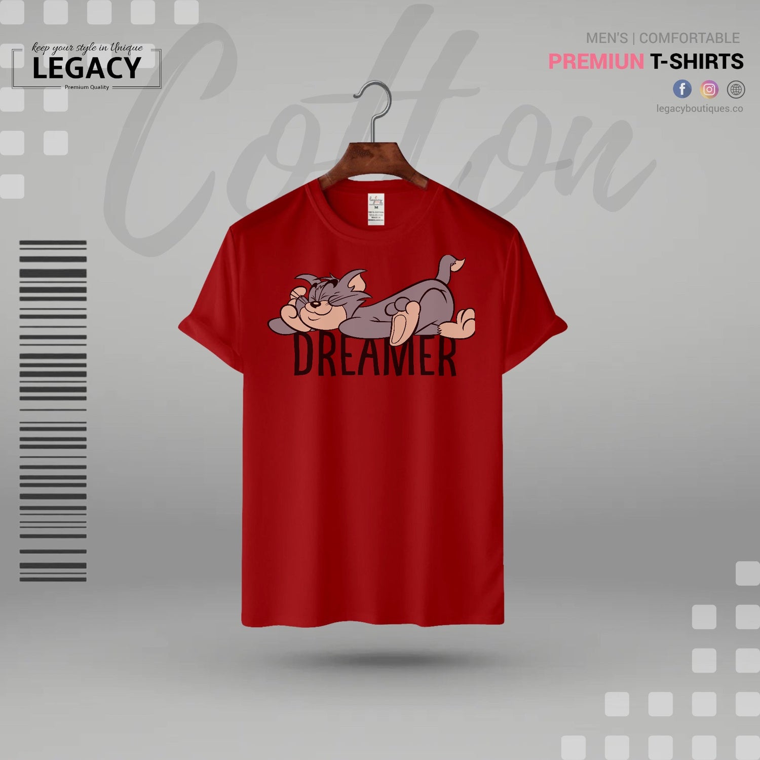 Dreamer Mens Premium Cotton T Shirt Legacy Boutiques Legacy Boutiques