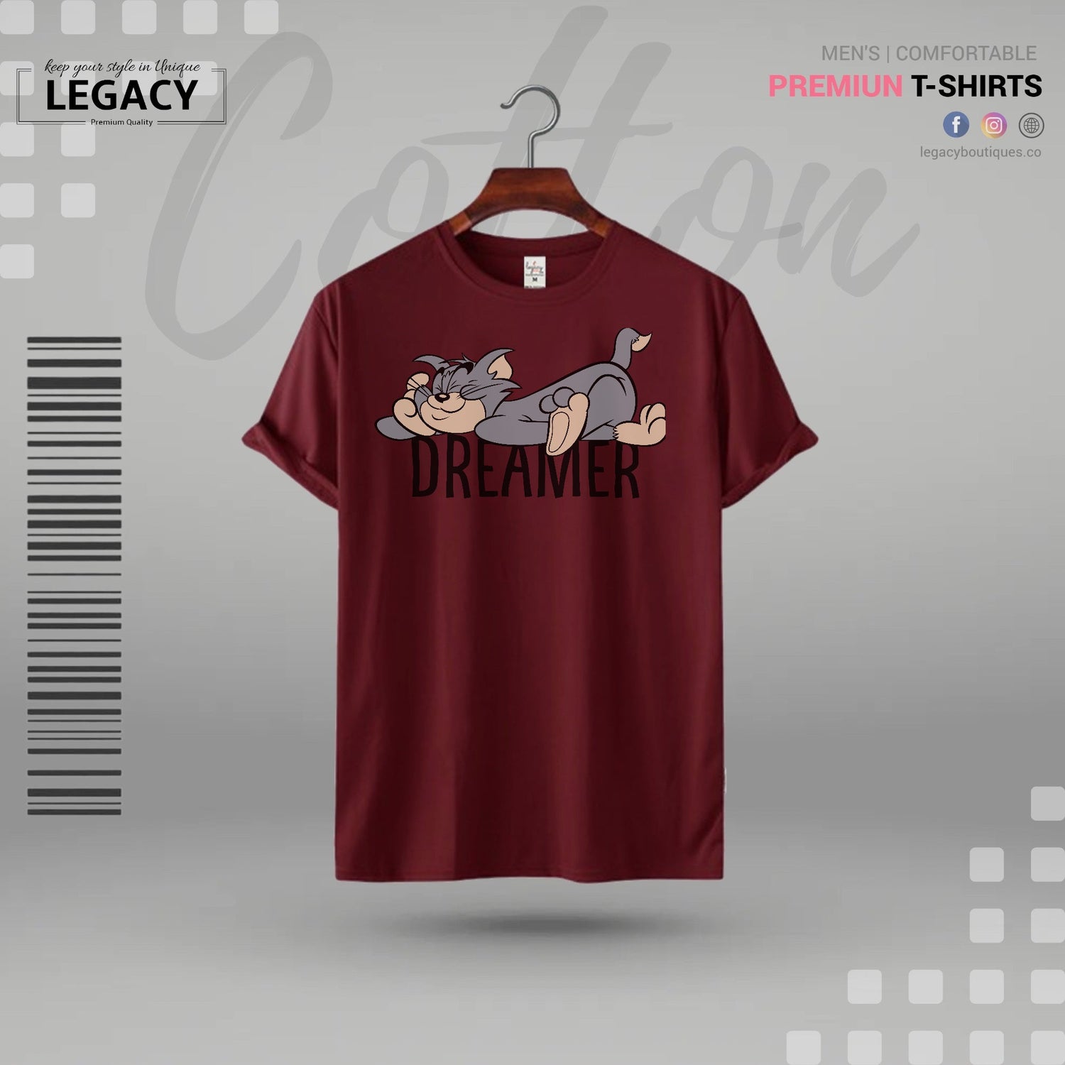 Dreamer Mens Premium Cotton T Shirt Legacy Boutiques Legacy Boutiques