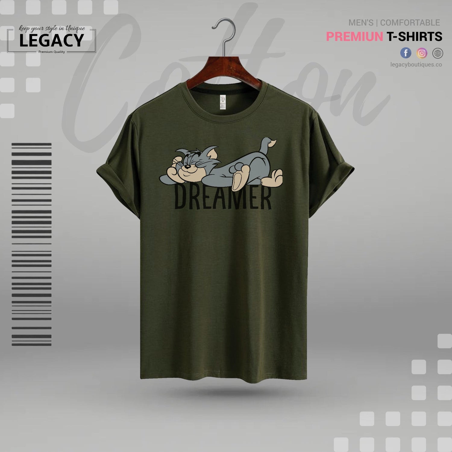 Dreamer Mens Premium Cotton T Shirt Legacy Boutiques Legacy Boutiques