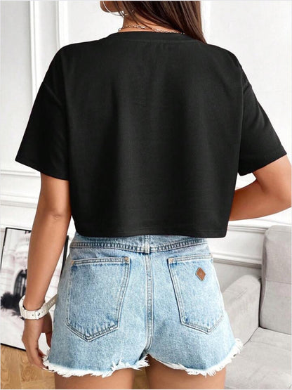 drop shoulder crop tops Los Angeles 23 print Legacy Boutiques Legacy Boutiques