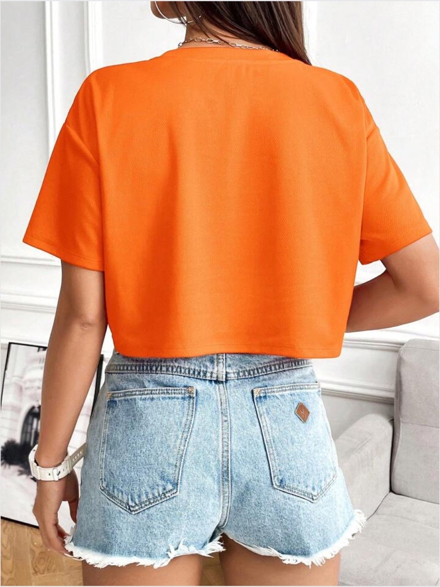 drop shoulder crop tops Los Angeles 23 print Legacy Boutiques Legacy Boutiques