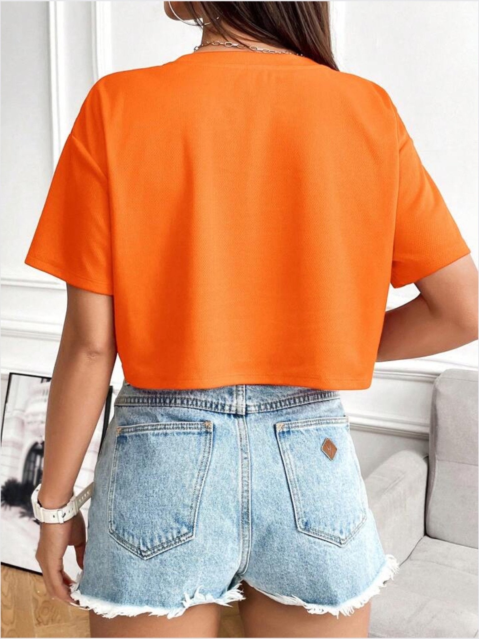 drop shoulder crop tops Los Angeles 23 print Legacy Boutiques Legacy Boutiques