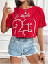 drop shoulder crop tops Los Angeles 23 print Legacy Boutiques Legacy Boutiques