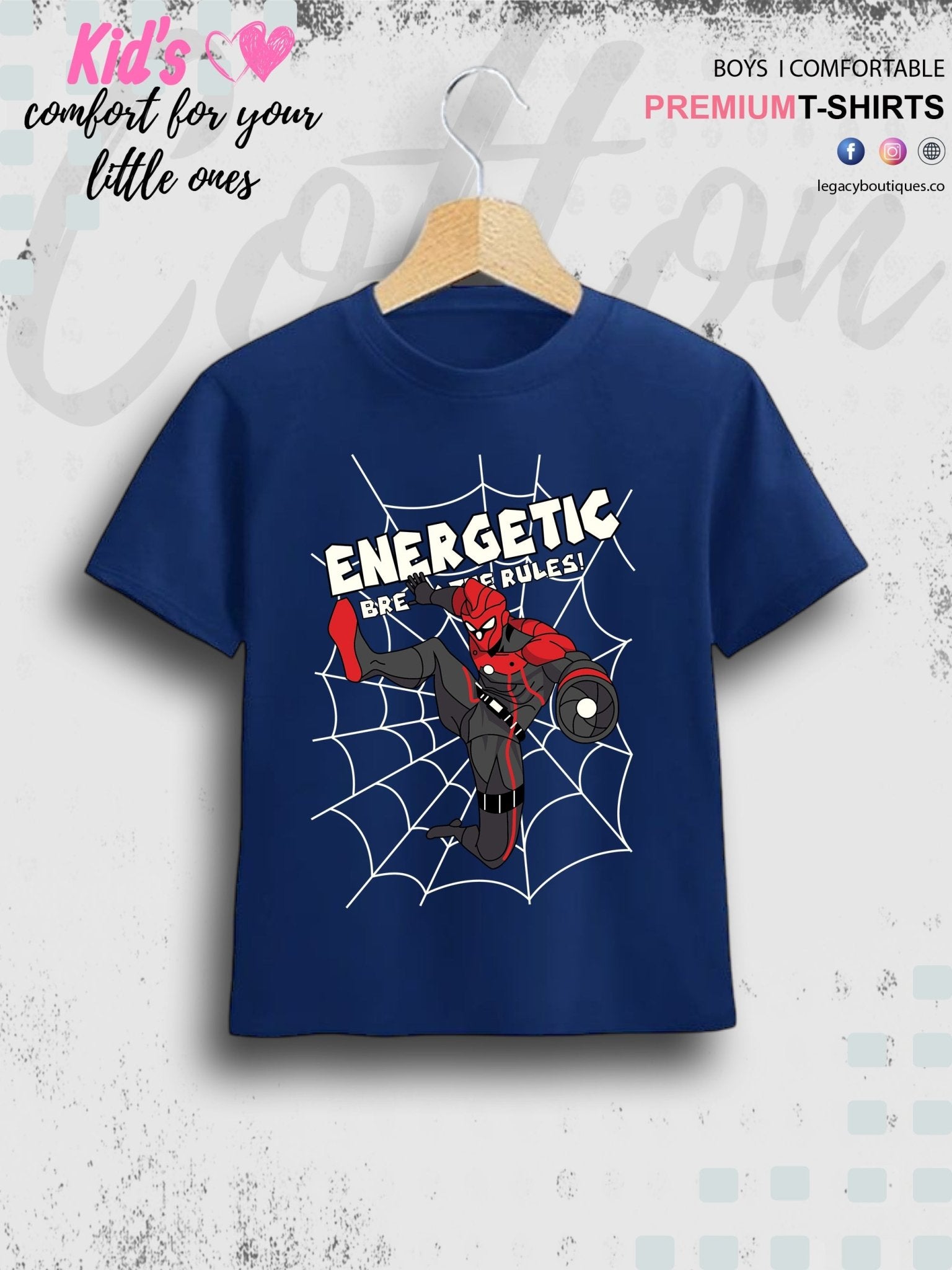 Energetic Spider Break The Rules Boys &amp; Kids T-Shirt Legacy Boutiques Legacy Boutiques