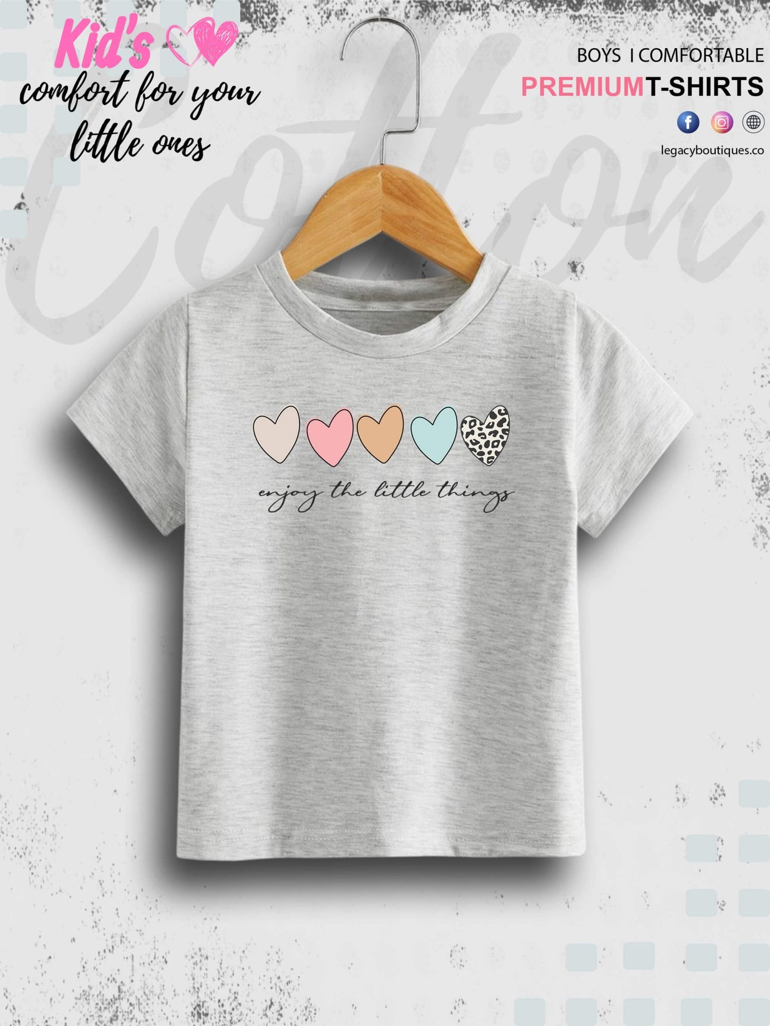 Enjoy The Little Things Kids Girls T-Shirt In Best Price High Quality Only In BD Legacy Boutiques Legacy Boutiques