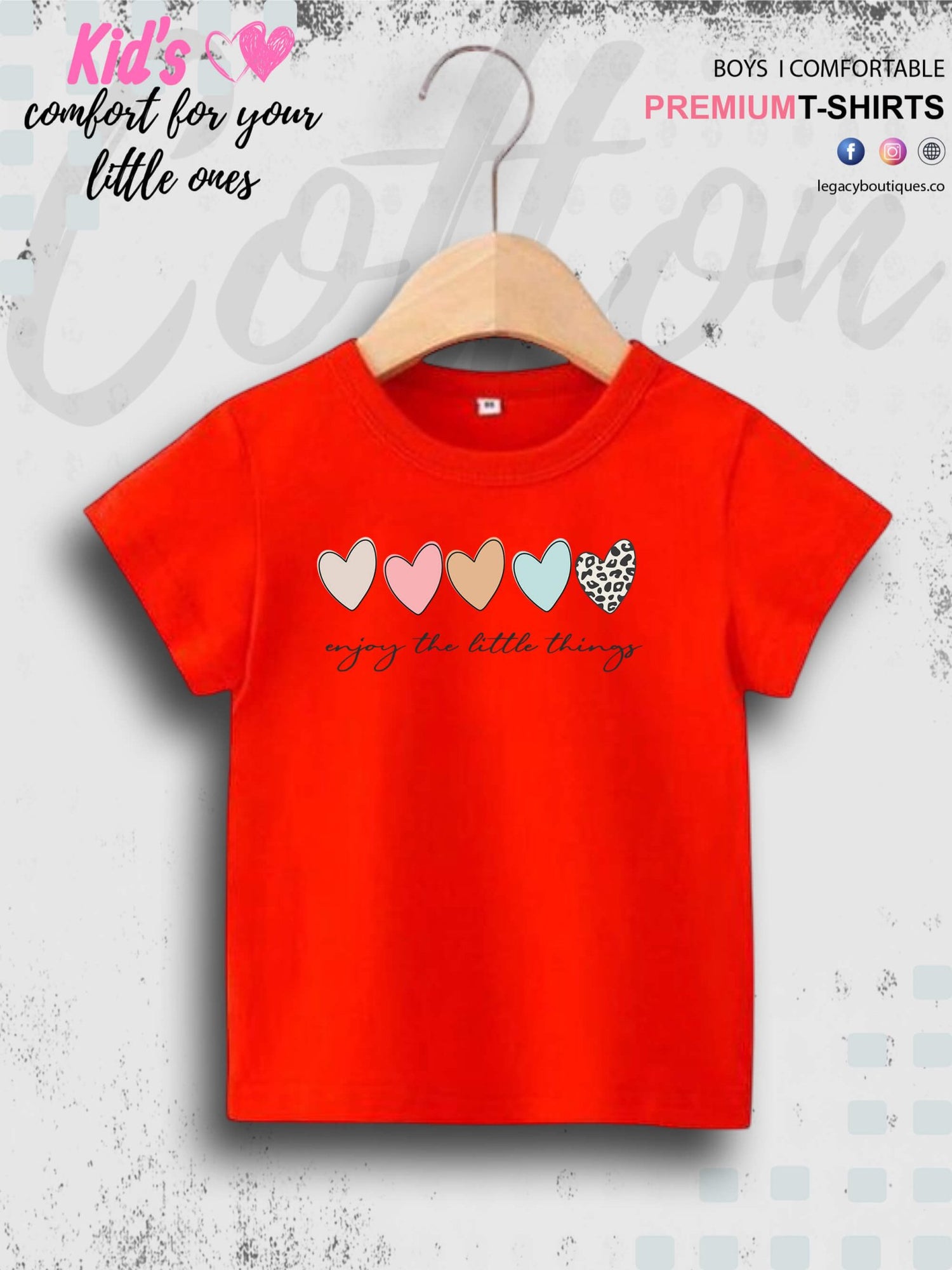 Enjoy The Little Things Kids Girls T-Shirt In Best Price High Quality Only In BD Legacy Boutiques Legacy Boutiques