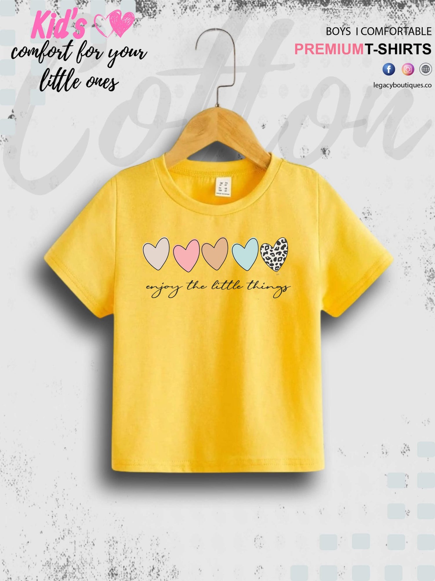 Enjoy The Little Things Kids Girls T-Shirt In Best Price High Quality Only In BD Legacy Boutiques Legacy Boutiques
