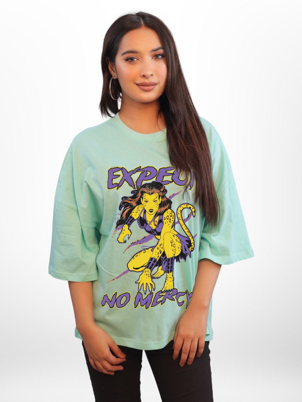 EXPECT NO MERCY Graphic Printed Womens Drop Shoulder T-shirt Legacy Boutiques Bangladesh Legacy Boutiques Legacy Boutiques