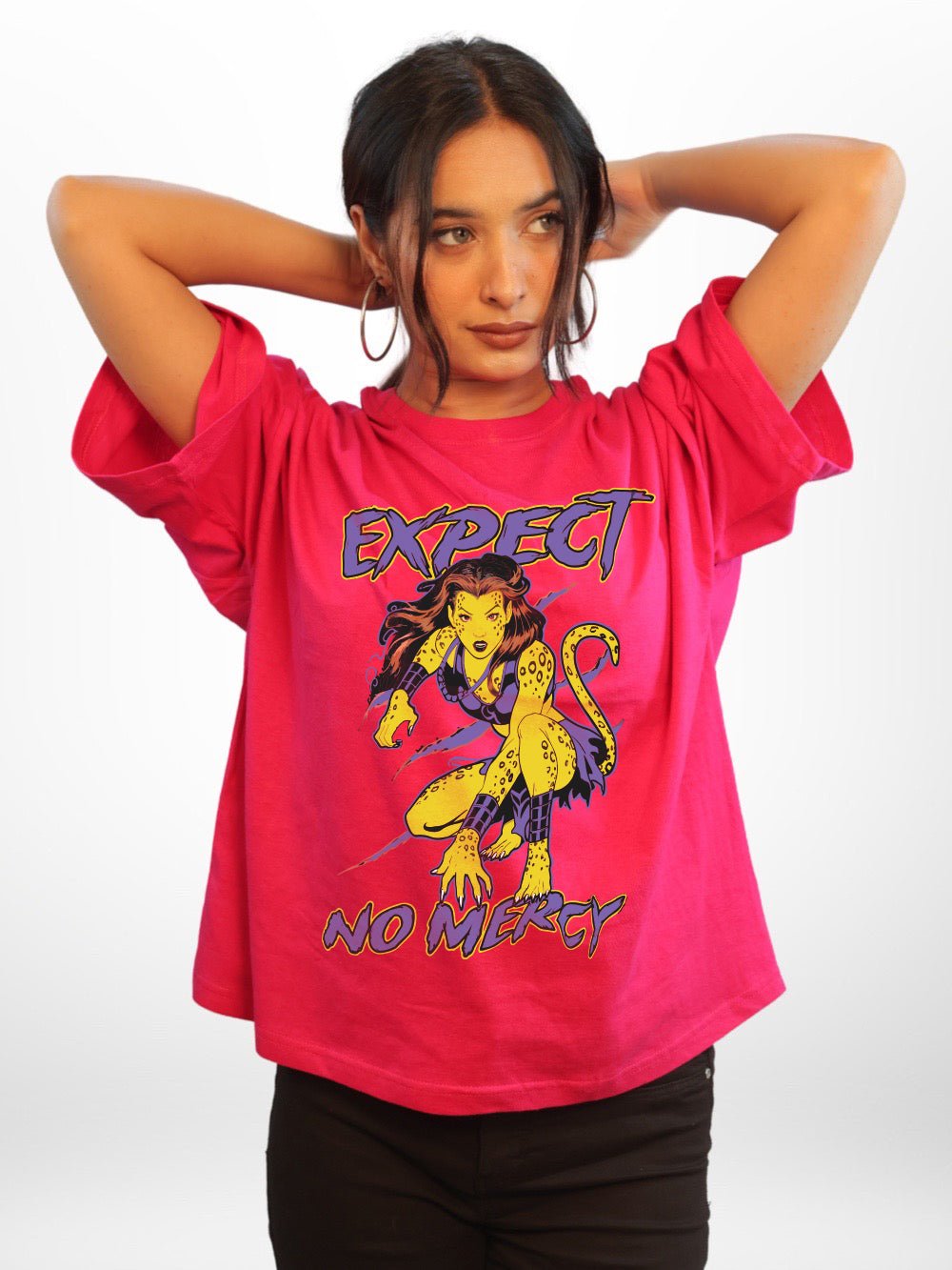 EXPECT NO MERCY Graphic Printed Womens Drop Shoulder T-shirt Legacy Boutiques Bangladesh Legacy Boutiques Legacy Boutiques