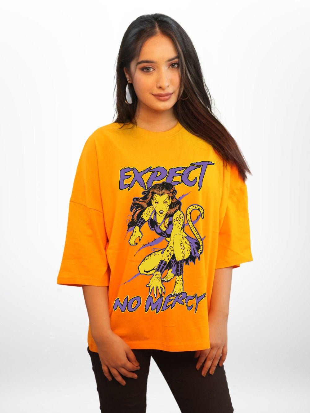 EXPECT NO MERCY Graphic Printed Womens Drop Shoulder T-shirt Legacy Boutiques Bangladesh Legacy Boutiques Legacy Boutiques