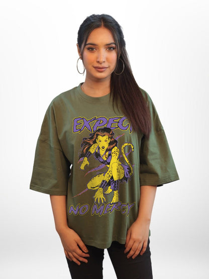 EXPECT NO MERCY Graphic Printed Womens Drop Shoulder T-shirt Legacy Boutiques Bangladesh Legacy Boutiques Legacy Boutiques