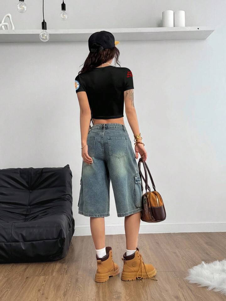 EZwear Casual Sports Printed Crop Top Legacy Boutiques Legacy Boutiques