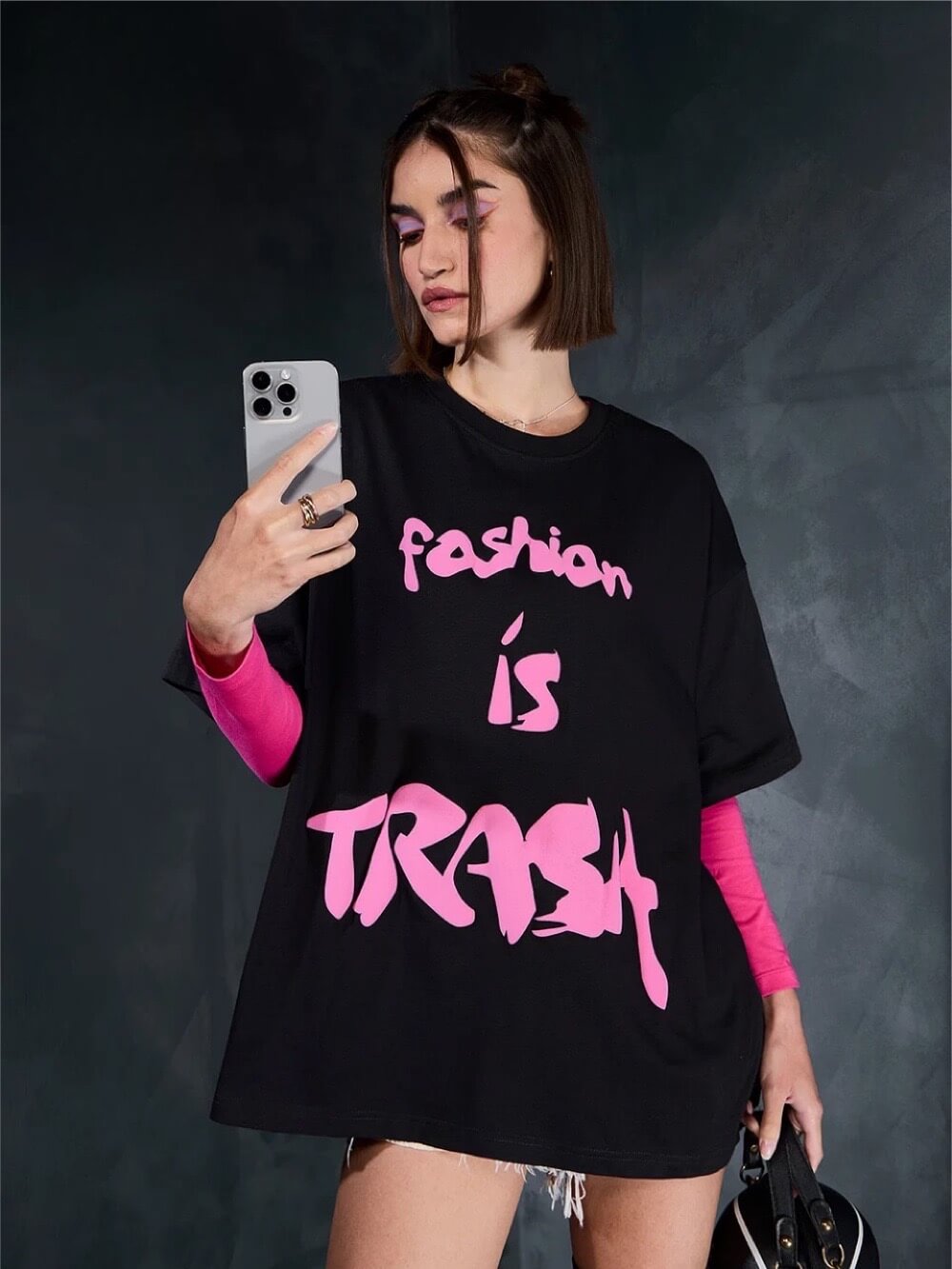 Fashion Is Trash Printed Cheap Price Premium Quality Womens Drop Shoulder T shirt Legacy Boutiques Bangladesh Legacy Boutiques Legacy Boutiques