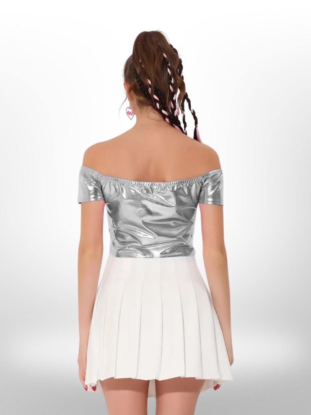 Fashion Womens T-Shirts Patent Leather Top Shiny Short Sleeve Tops Legacy Boutiques Legacy Boutiques