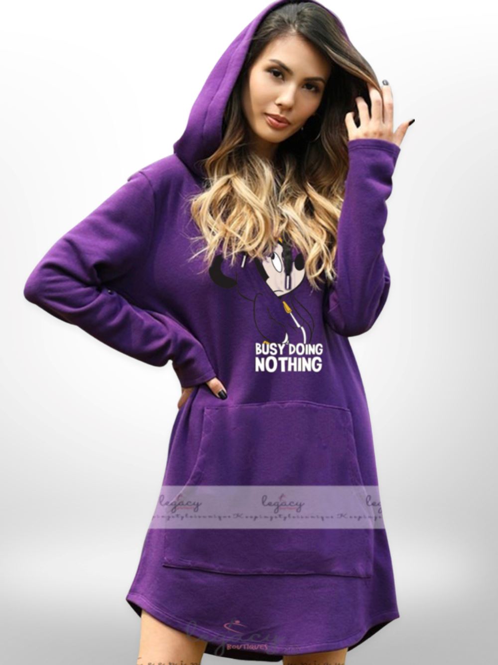 Female Pullover Pocket Long Length Sweatshirt Hoodie 2023 Collection Legacy Boutiques Legacy Boutiques