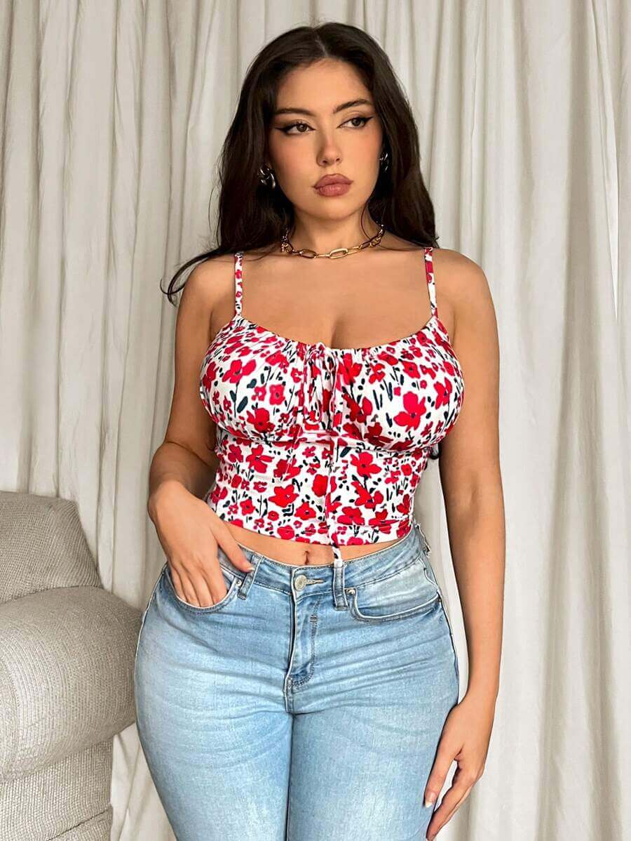Firerie Multicolor Floral Printed Crop Top Legacy Boutiques Legacy Boutiques