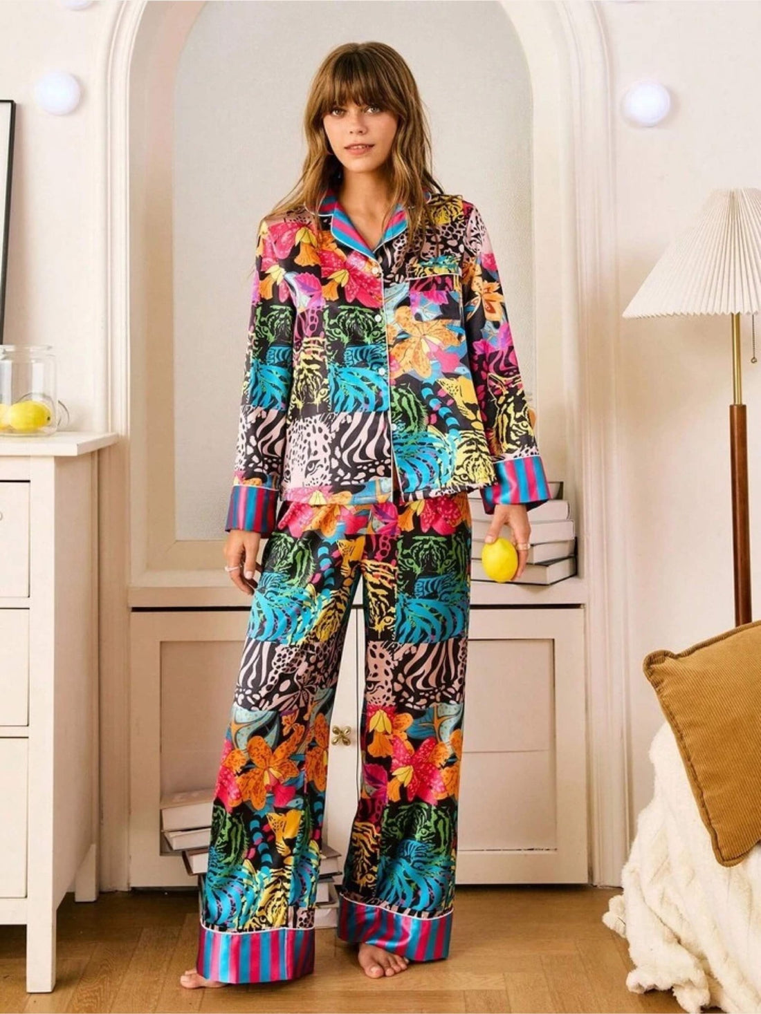Floral Luxurious Nighty Set Legacy Boutiques Legacy Boutiques