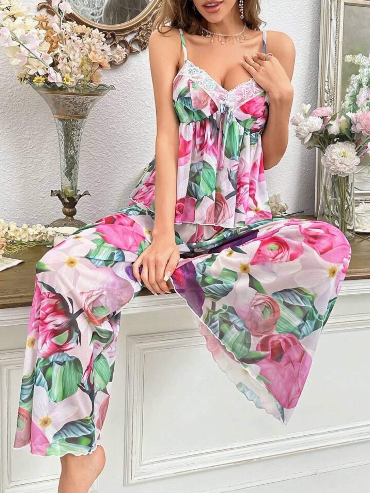 Floral Nighty Set Legacy Boutiques Legacy Boutiques