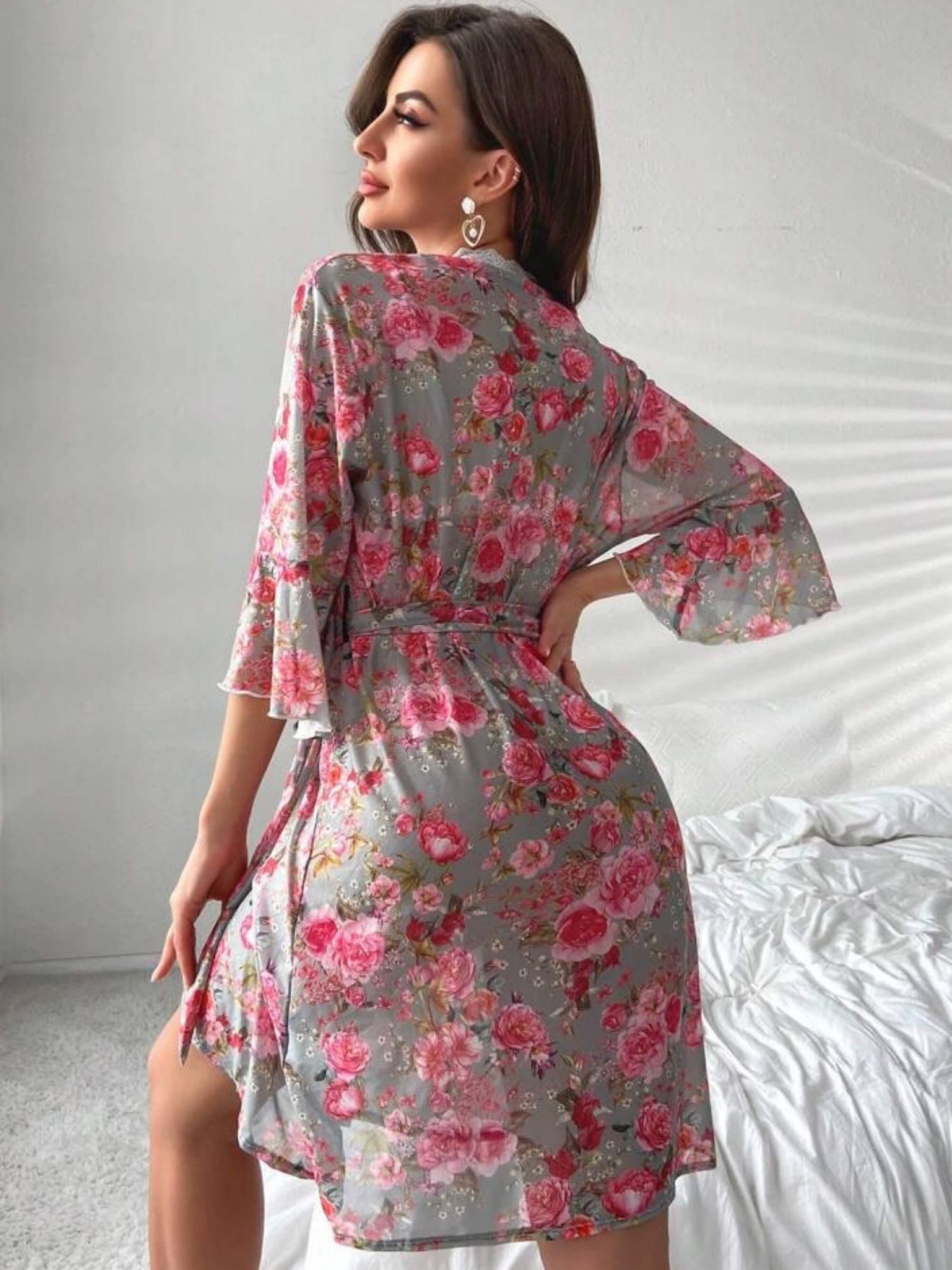 Floral Ruffle Style Nighty Dress Legacy Boutiques Legacy Boutiques