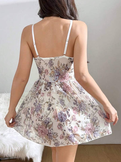 Floral Transparent Short White Night Dress Legacy Boutiques Legacy Boutiques