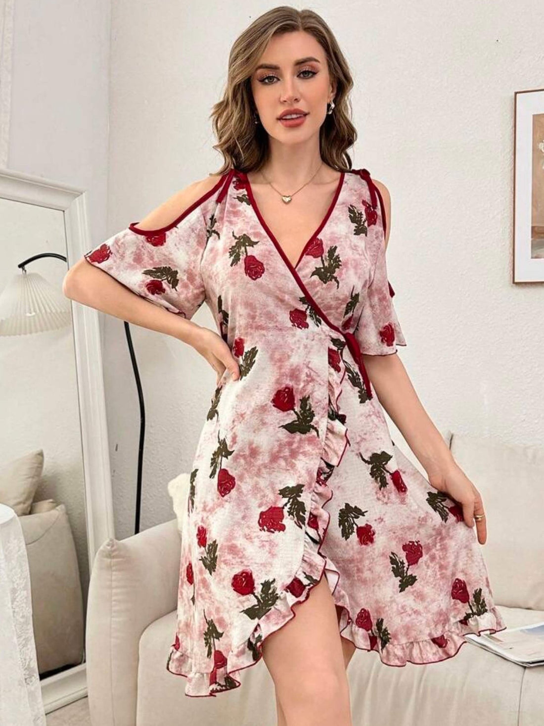 Flounce Sleeve Ruffle Style Dress Legacy Boutiques Legacy Boutiques