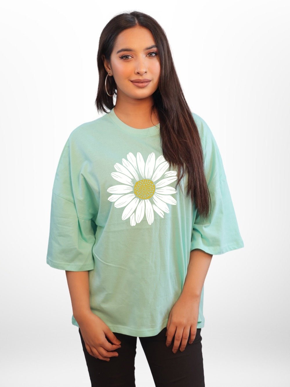 FLOWER Graphic Printed Womens Drop Shoulder T-shirt Legacy Boutiques Bangladesh Legacy Boutiques Legacy Boutiques