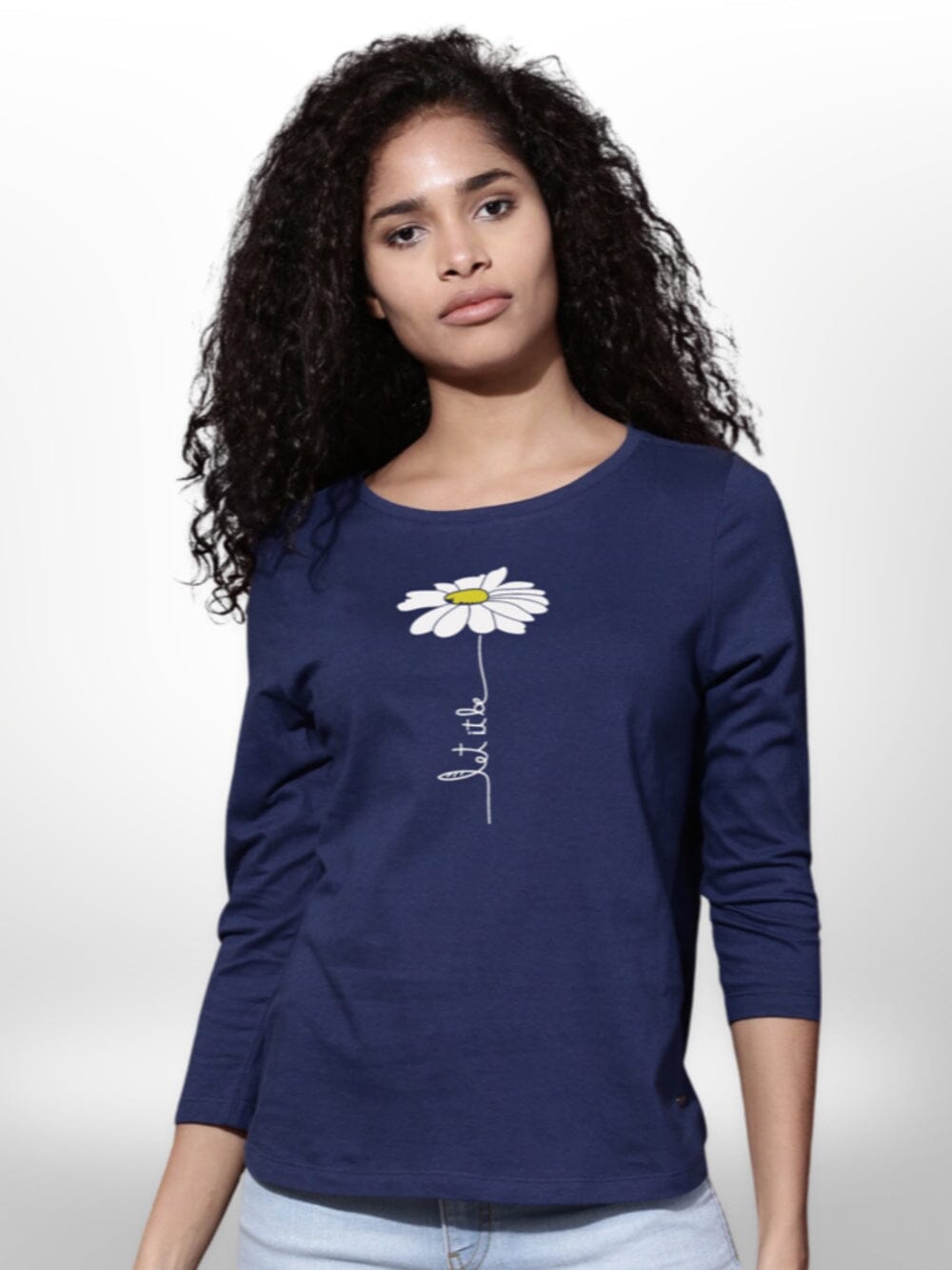 Flower Printed 4 Quarter Sleeve Girls T-shirt Legacy Boutiques Legacy Boutiques