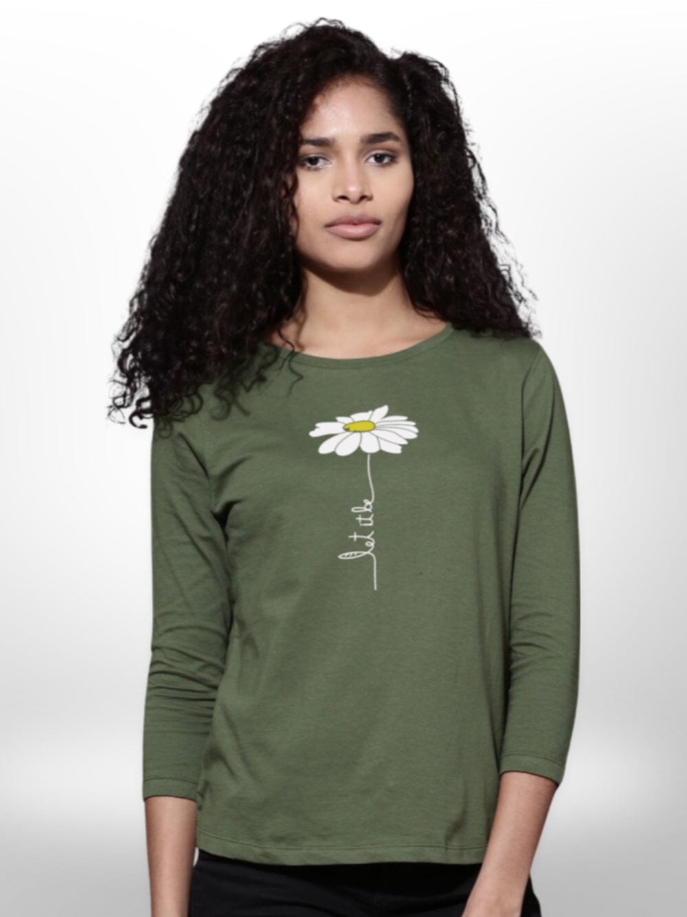 Flower Printed 4 Quarter Sleeve Girls T-shirt Legacy Boutiques Legacy Boutiques