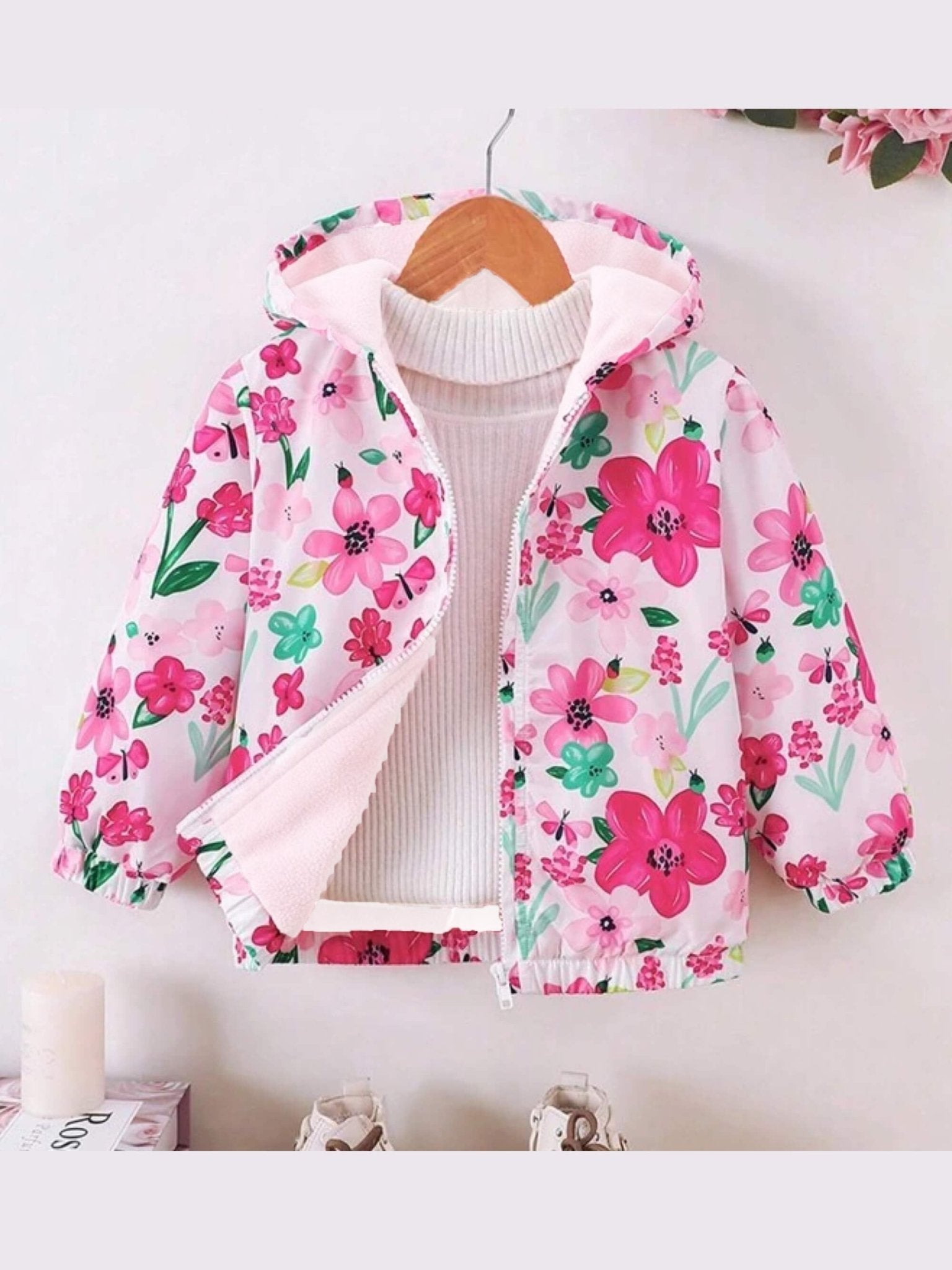 Flower Printed Kids Jacket Winter Wear Legacy Boutiques Legacy Boutiques