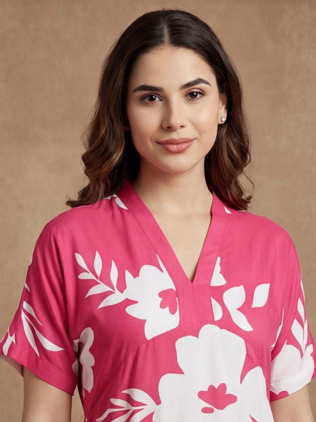 Flower Printed Womens A Line Neck Kurti Dress Legacy Boutiques Legacy Boutiques