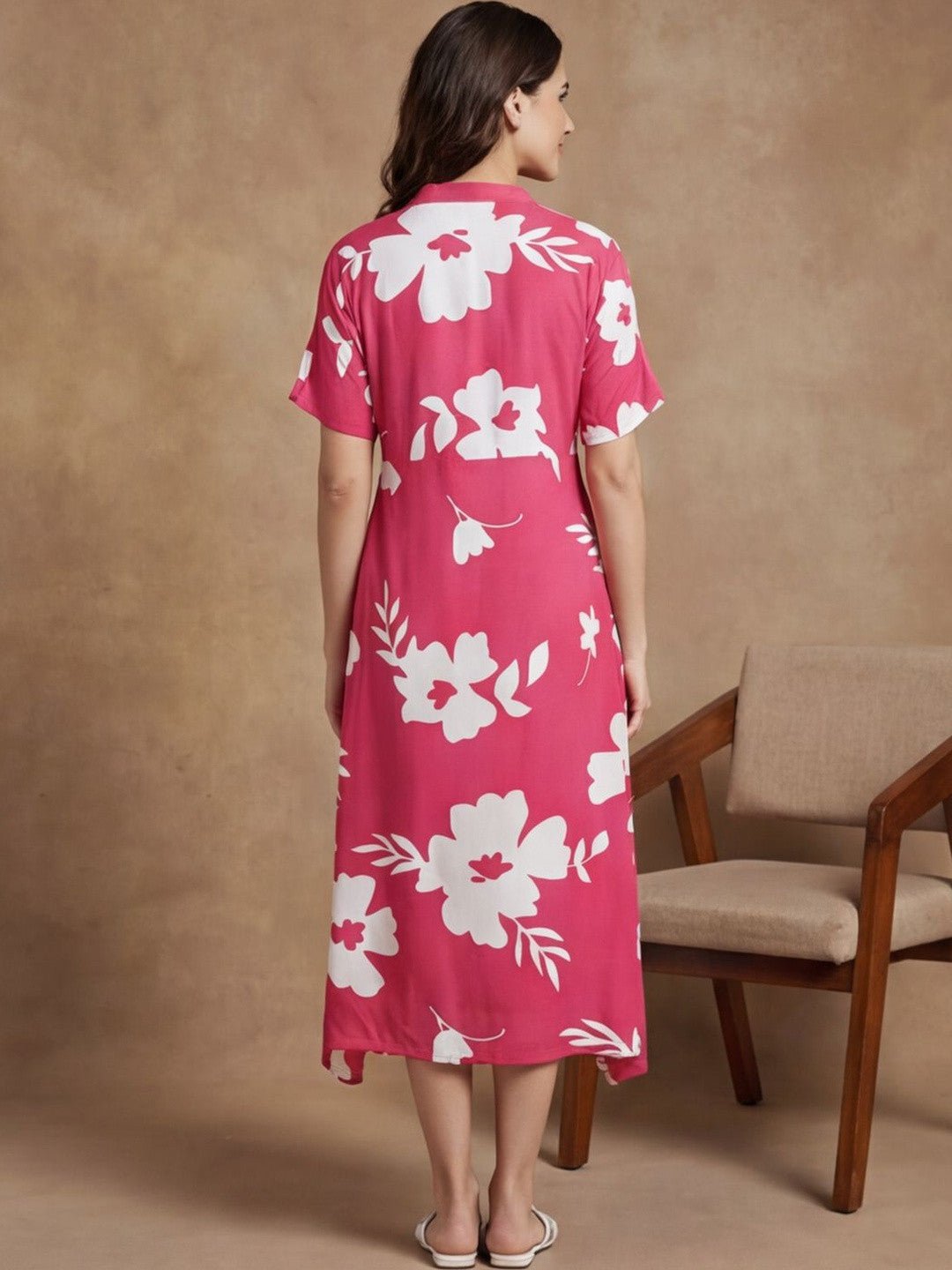 Flower Printed Womens A Line Neck Kurti Dress Legacy Boutiques Legacy Boutiques