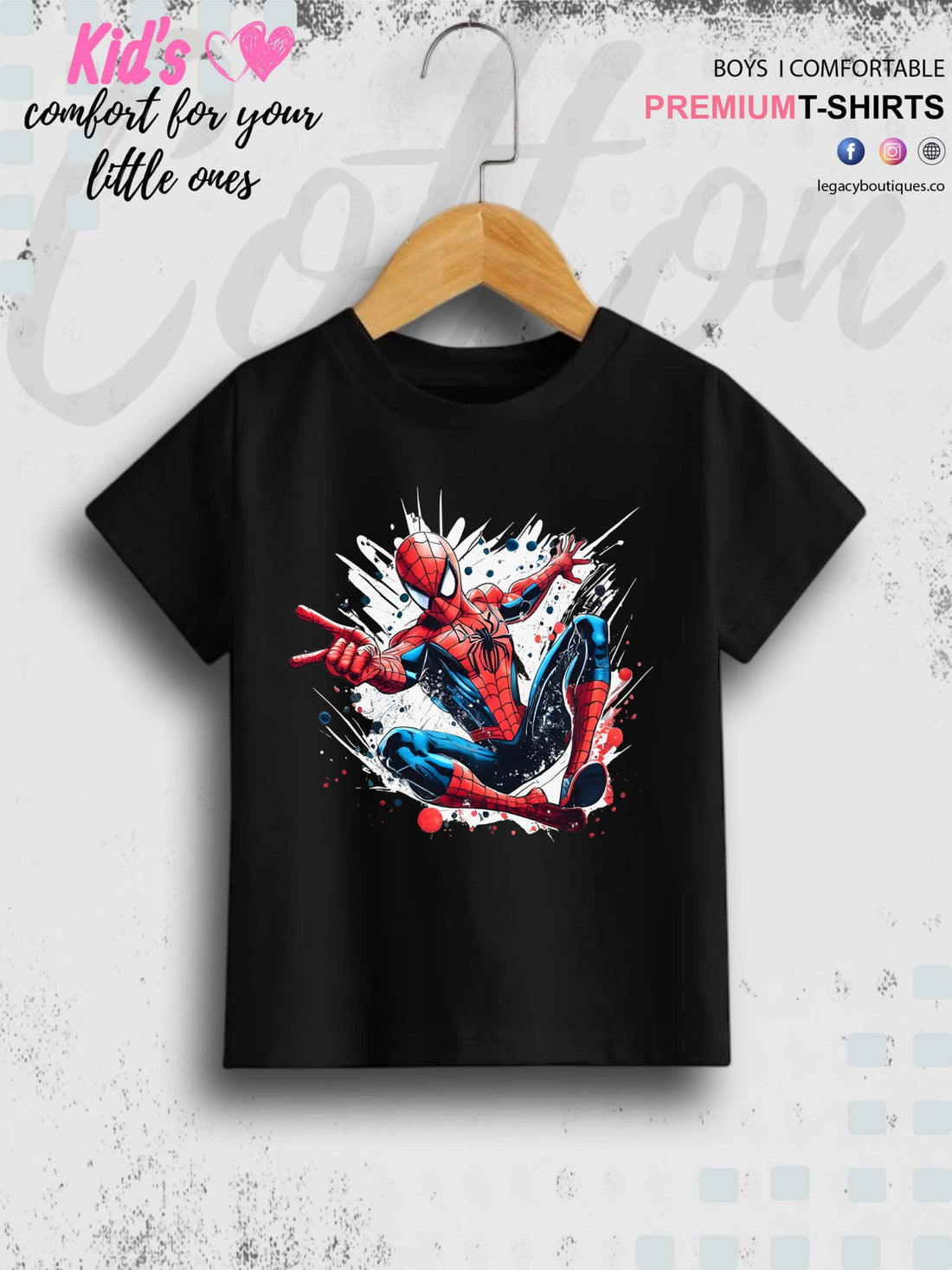 Flying SpiderMan Toddler Boys Casual T-Shirt In Cheapest Price Only In Dhaka Legacy Boutiques Legacy Boutiques