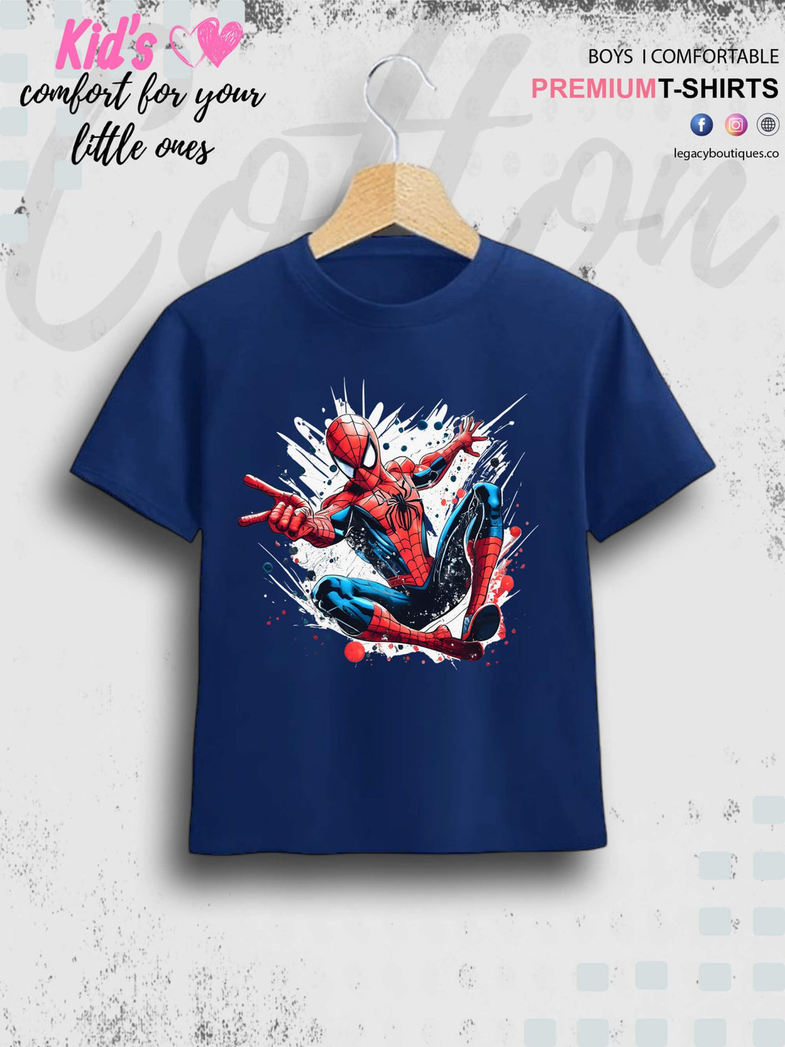 Flying SpiderMan Toddler Boys Casual T-Shirt In Cheapest Price Only In Dhaka Legacy Boutiques Legacy Boutiques