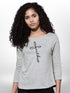 four Quarter Sleeve Stylish Art Print Ladies T-shirt Legacy Boutiques Legacy Boutiques