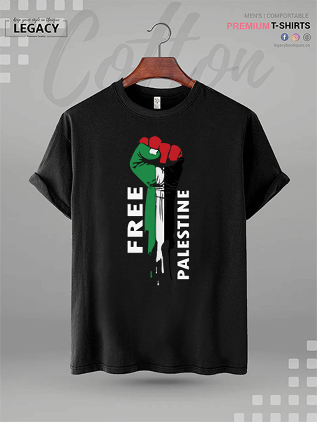 Free Palestine Flag Print High Quality In Cheapest Price Men&