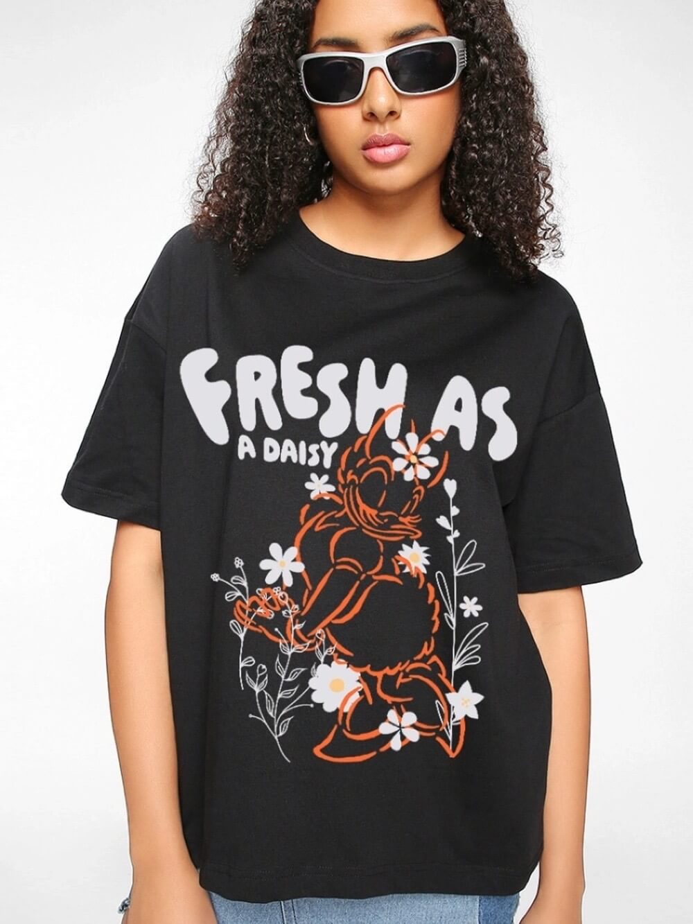 Fresh As A Daisy Printed Reasonable Price High Quality Womens Drop Shoulder Tee Legacy Boutiques Dhaka Legacy Boutiques Legacy Boutiques