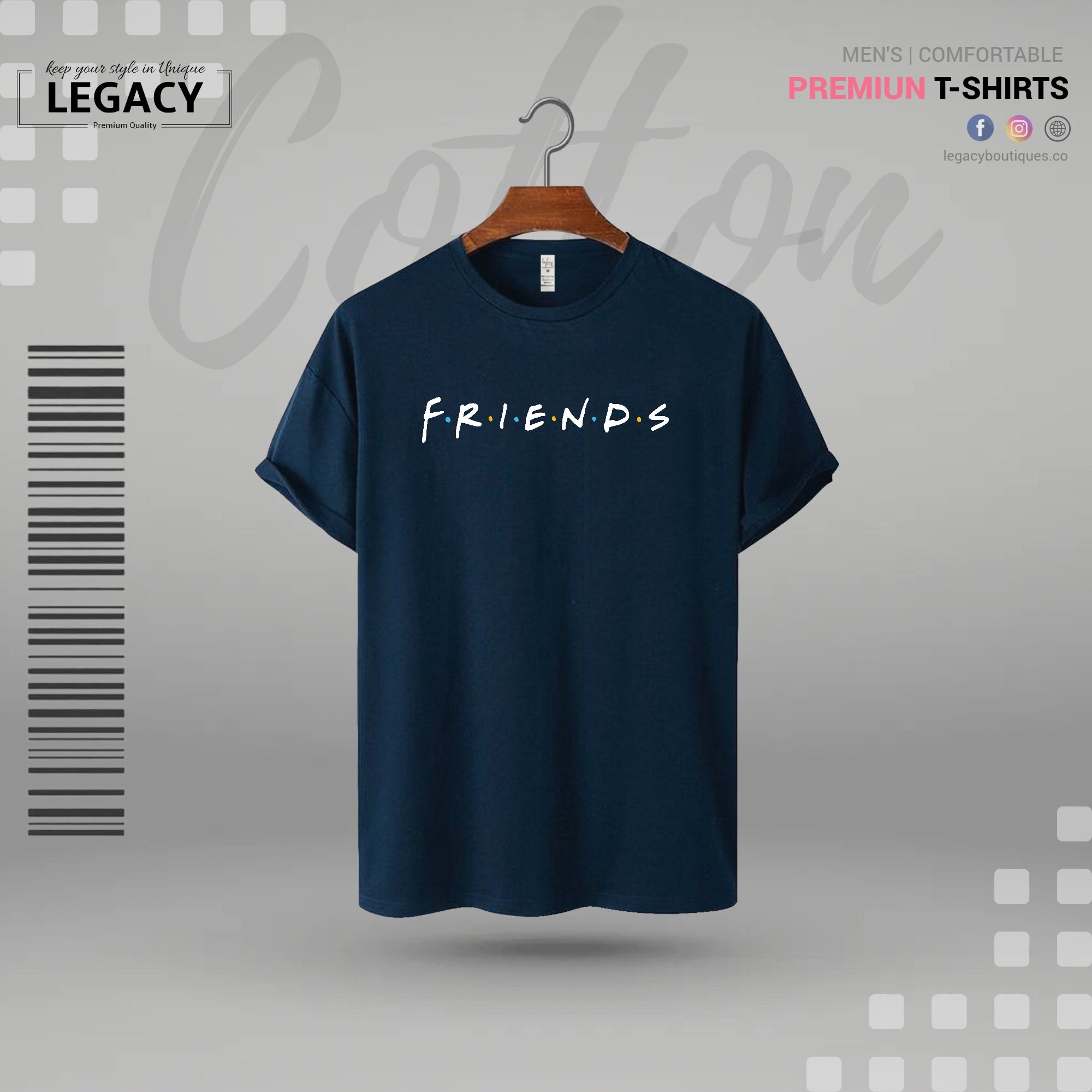 F.R.I.E.N.D.S Printed Men Premium Designer Edition T Shirt Legacy Boutiques Legacy Boutiques