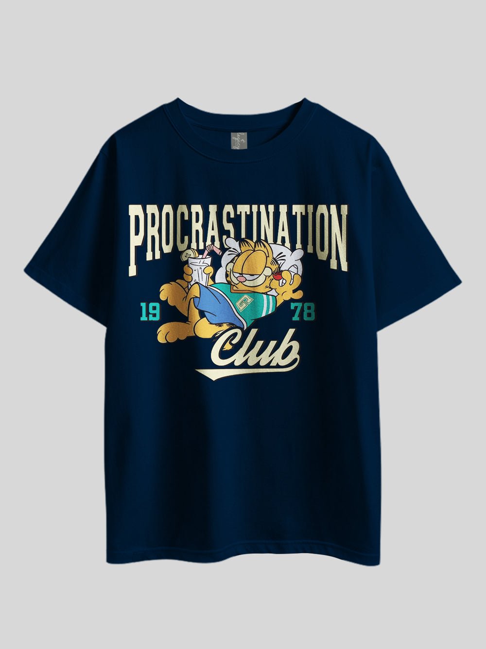 "Garfield PROCRASTINATION CLUB" Graphic Printed Drop Shoulder T-shirt Legacy Boutiques Bangladesh Legacy Boutiques Legacy Boutiques