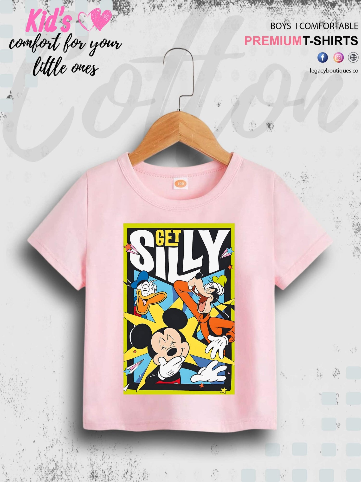 Get Silly With Mickey Printed Boys Summer Time Casual T-Shirt In Cheapest Price Only In Dhaka Legacy Boutiques Legacy Boutiques