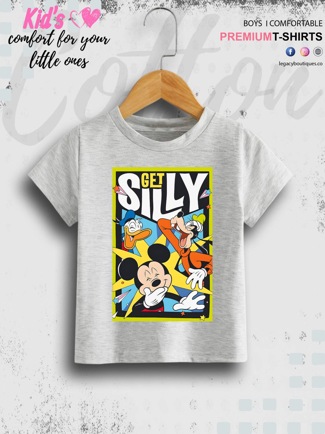 Get Silly With Mickey Printed Boys Summer Time Casual T-Shirt In Cheapest Price Only In Dhaka Legacy Boutiques Legacy Boutiques