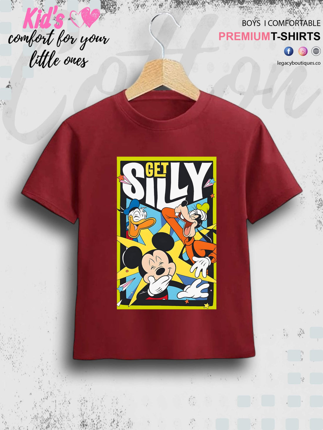 Get Silly With Mickey Printed Boys Summer Time Casual T-Shirt In Cheapest Price Only In Dhaka Legacy Boutiques Legacy Boutiques
