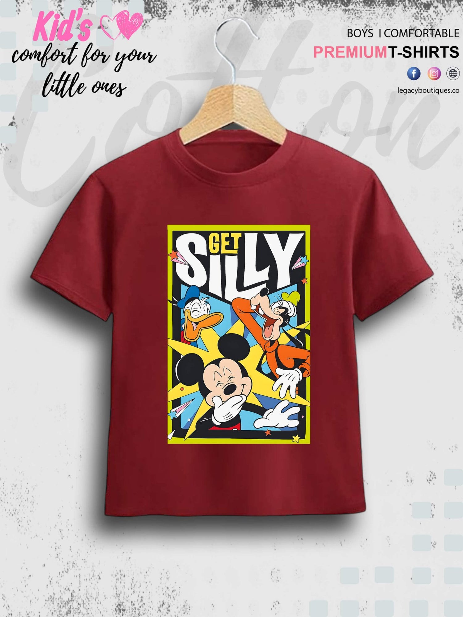 Get Silly With Mickey Printed Boys Summer Time Casual T-Shirt In Cheapest Price Only In Dhaka Legacy Boutiques Legacy Boutiques
